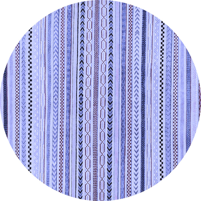 Round Solid Blue Modern Rug, abs2202blu