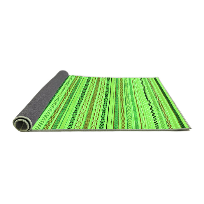Sideview of Solid Green Modern Rug, abs2202grn