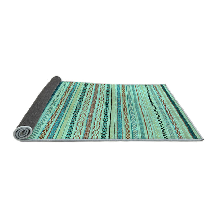 Sideview of Solid Light Blue Modern Rug, abs2202lblu