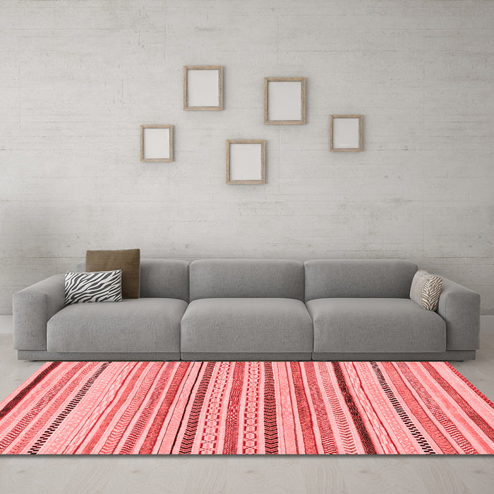 Modern Red Washable Rugs