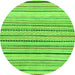 Round Solid Green Modern Rug, abs2202grn