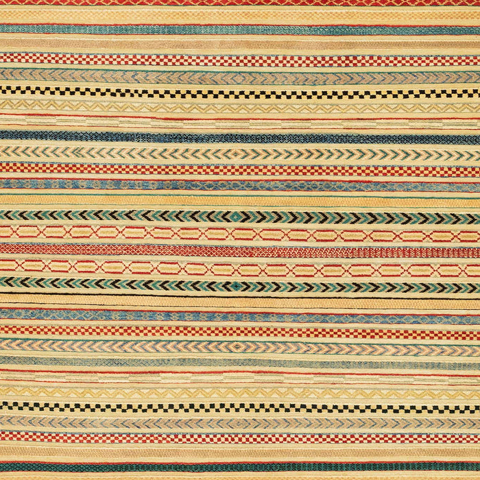 Square Machine Washable Abstract Chrome Gold Yellow Rug, wshabs2202