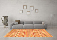 Machine Washable Abstract Orange Modern Rug, wshabs2203org