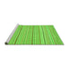 Sideview of Machine Washable Abstract Green Modern Area Rugs, wshabs2203grn