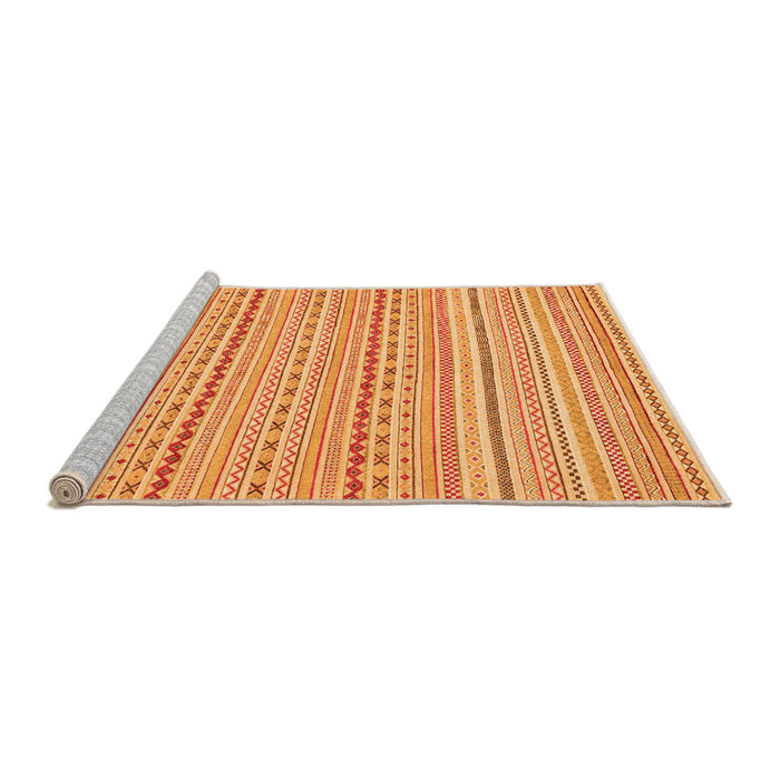 Sideview of Machine Washable Abstract Orange Modern Area Rugs, wshabs2203org
