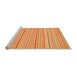 Sideview of Machine Washable Abstract Orange Modern Area Rugs, wshabs2203org