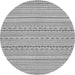 Round Machine Washable Abstract Gray Modern Rug, wshabs2203gry