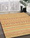 Abstract Chrome Gold Yellow Modern Rug in Family Room, abs2203