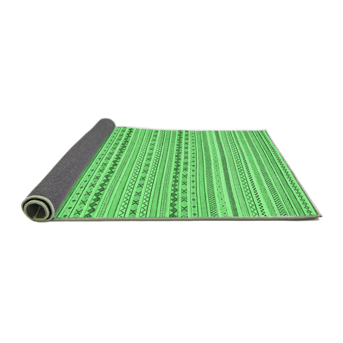 Sideview of Abstract Emerald Green Modern Rug, abs2203emgrn