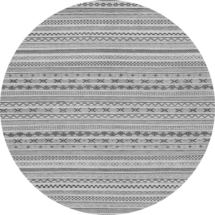 Round Abstract Gray Modern Rug, abs2203gry