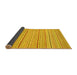 Sideview of Abstract Yellow Modern Rug, abs2203yw