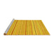 Sideview of Machine Washable Abstract Yellow Modern Rug, wshabs2203yw