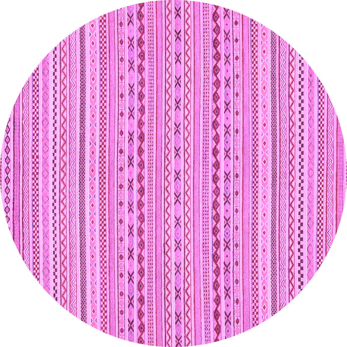 Round Machine Washable Abstract Purple Modern Area Rugs, wshabs2203pur
