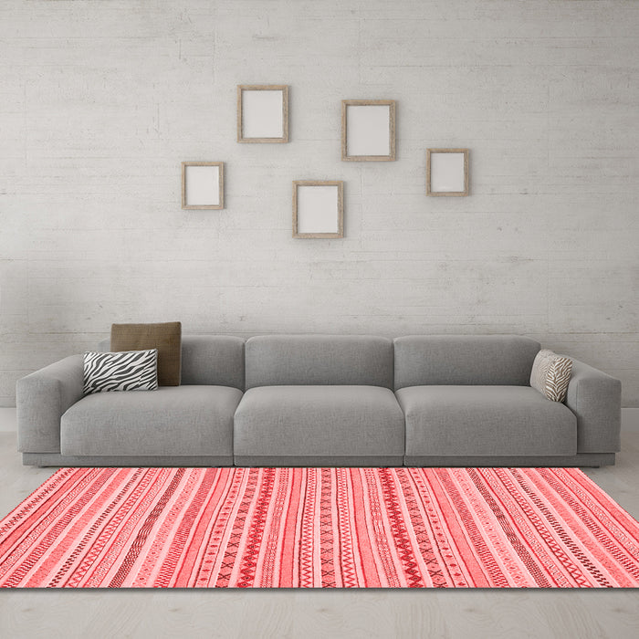 Modern Red Washable Rugs
