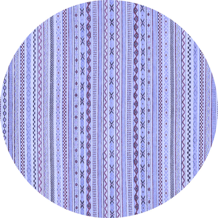 Round Machine Washable Abstract Blue Modern Rug, wshabs2203blu