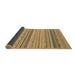 Sideview of Abstract Chrome Gold Yellow Modern Rug, abs2204