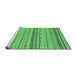 Sideview of Machine Washable Abstract Emerald Green Modern Area Rugs, wshabs2204emgrn