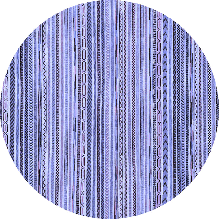 Round Machine Washable Abstract Blue Modern Rug, wshabs2204blu