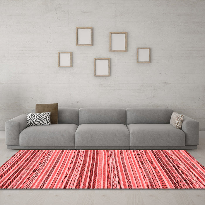 Modern Red Washable Rugs