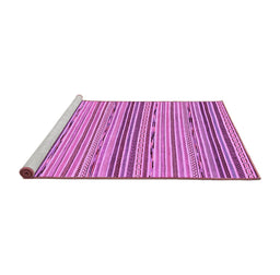 Sideview of Machine Washable Abstract Purple Modern Area Rugs, wshabs2204pur