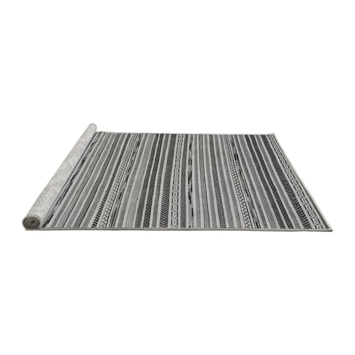 Sideview of Machine Washable Abstract Gray Modern Rug, wshabs2204gry