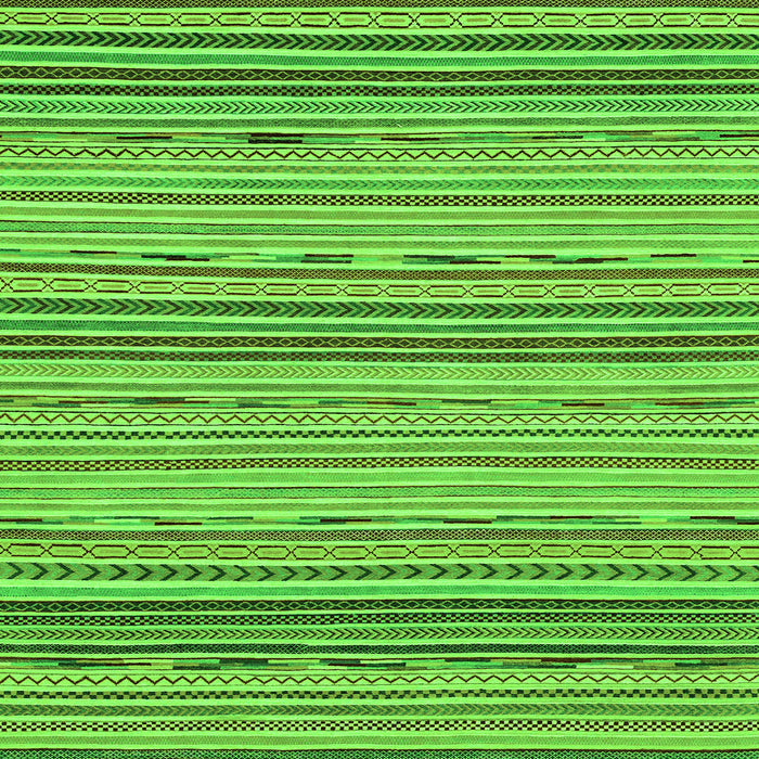 Square Machine Washable Abstract Green Modern Area Rugs, wshabs2204grn