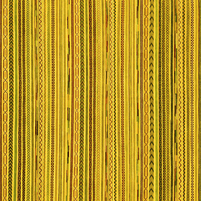 Square Abstract Yellow Modern Rug, abs2204yw