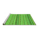 Sideview of Machine Washable Abstract Green Modern Area Rugs, wshabs2204grn