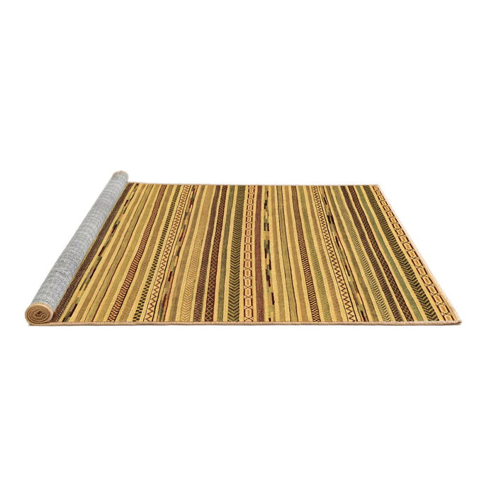 Sideview of Machine Washable Abstract Brown Modern Rug, wshabs2204brn
