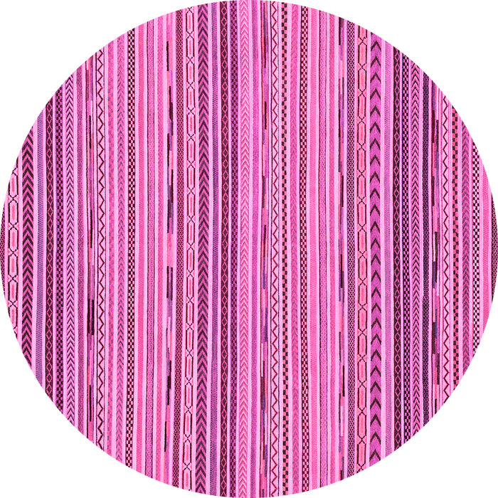 Round Abstract Pink Modern Rug, abs2204pnk