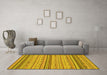 Machine Washable Abstract Yellow Modern Rug in a Living Room, wshabs2204yw