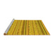 Sideview of Machine Washable Abstract Yellow Modern Rug, wshabs2204yw