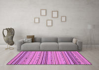 Machine Washable Abstract Purple Modern Rug, wshabs2204pur