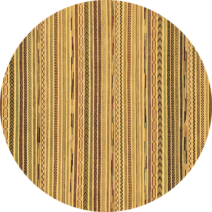 Round Abstract Brown Modern Rug, abs2204brn