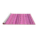 Sideview of Machine Washable Abstract Pink Modern Rug, wshabs2204pnk