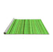 Sideview of Machine Washable Abstract Green Modern Area Rugs, wshabs2205grn