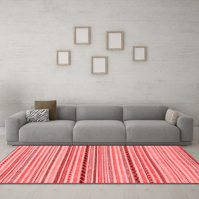 Modern Red Washable Rugs
