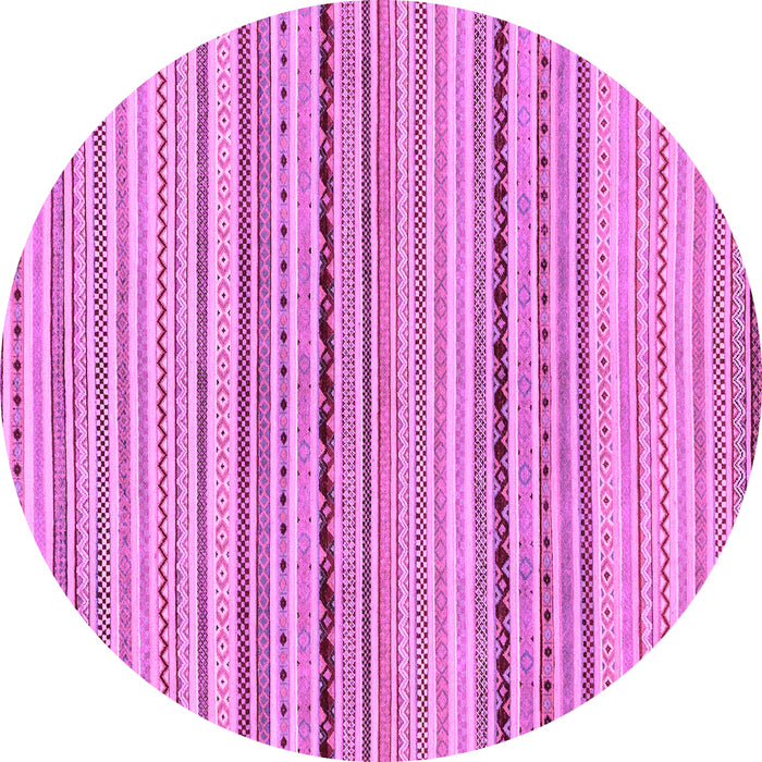 Round Machine Washable Abstract Purple Modern Area Rugs, wshabs2205pur