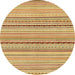 Round Machine Washable Abstract Chocolate Brown Rug, wshabs2205