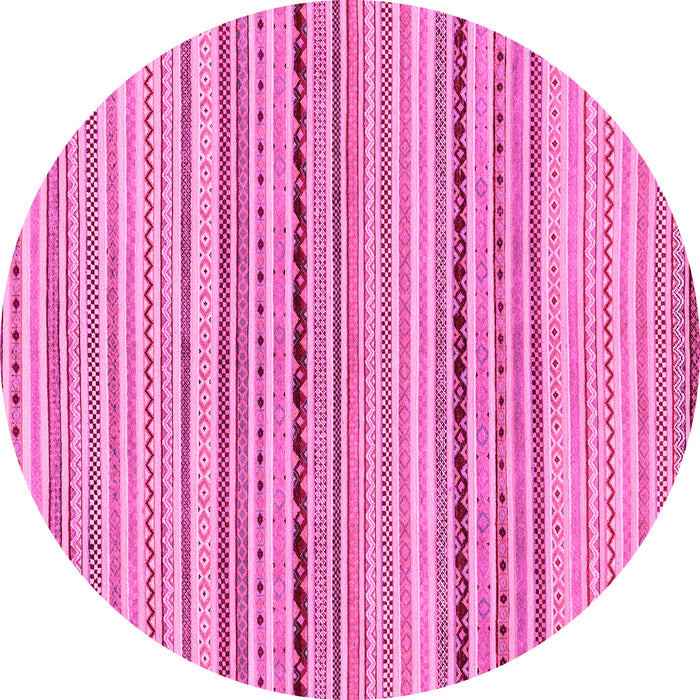 Round Abstract Pink Modern Rug, abs2205pnk