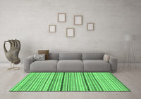 Machine Washable Abstract Emerald Green Modern Rug, wshabs2205emgrn