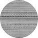 Round Machine Washable Abstract Gray Modern Rug, wshabs2205gry