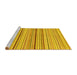 Sideview of Machine Washable Abstract Yellow Modern Rug, wshabs2205yw