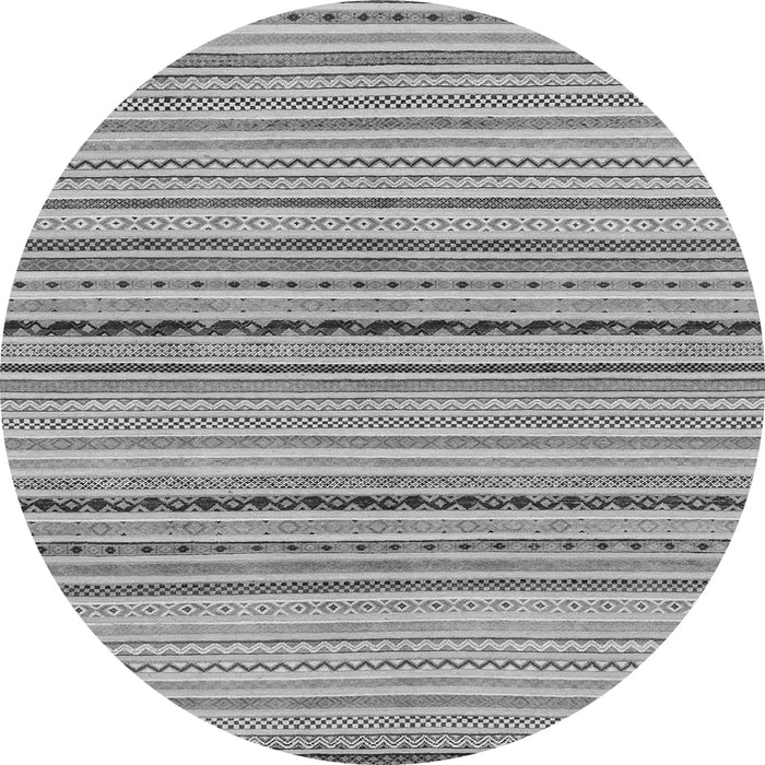 Round Abstract Gray Modern Rug, abs2205gry