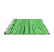 Sideview of Machine Washable Abstract Emerald Green Modern Area Rugs, wshabs2205emgrn