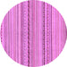 Round Abstract Purple Modern Rug, abs2205pur