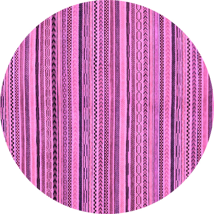 Round Abstract Purple Modern Rug, abs2206pur