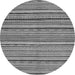 Round Machine Washable Abstract Gray Modern Rug, wshabs2206gry