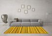 Machine Washable Abstract Yellow Modern Rug in a Living Room, wshabs2206yw