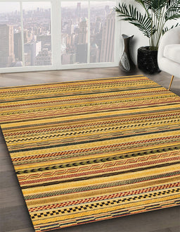Abstract Orange Modern Rug in Family Room, abs2206